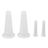 4pcs Cupping Therapy Set Silicone Massage Vacuum Suction White Facial Cupping Set for Cosmetic Home