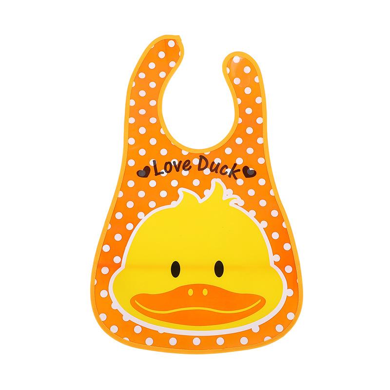 Reusable Baby Waterproof Bib Cartoon EVA Saliva Towel Anti Dirty Apron Feeding Drool Towel for 1-3 Years Old Choldren