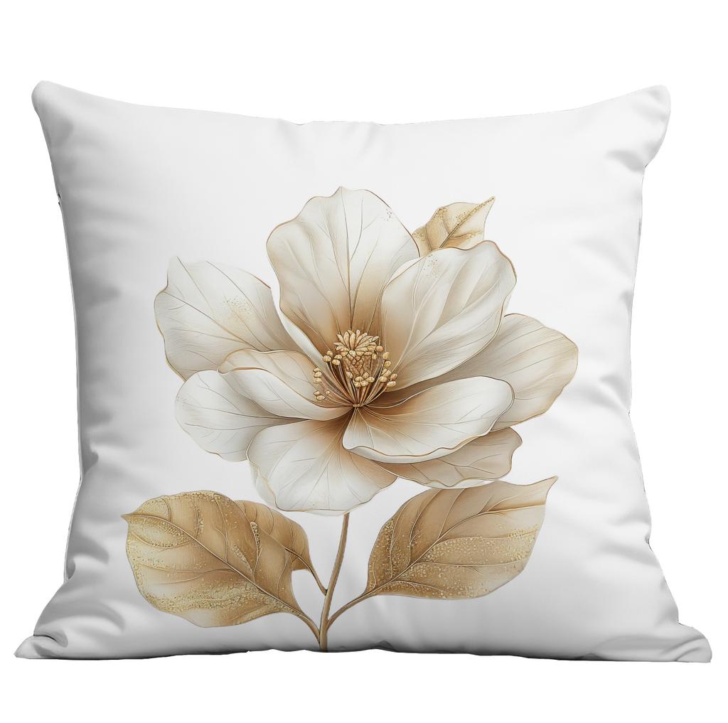 Новая Цветочная Наволочка с Золотым Принтом для Дома, Гостиной, Дивана, Декоративная Наволочка