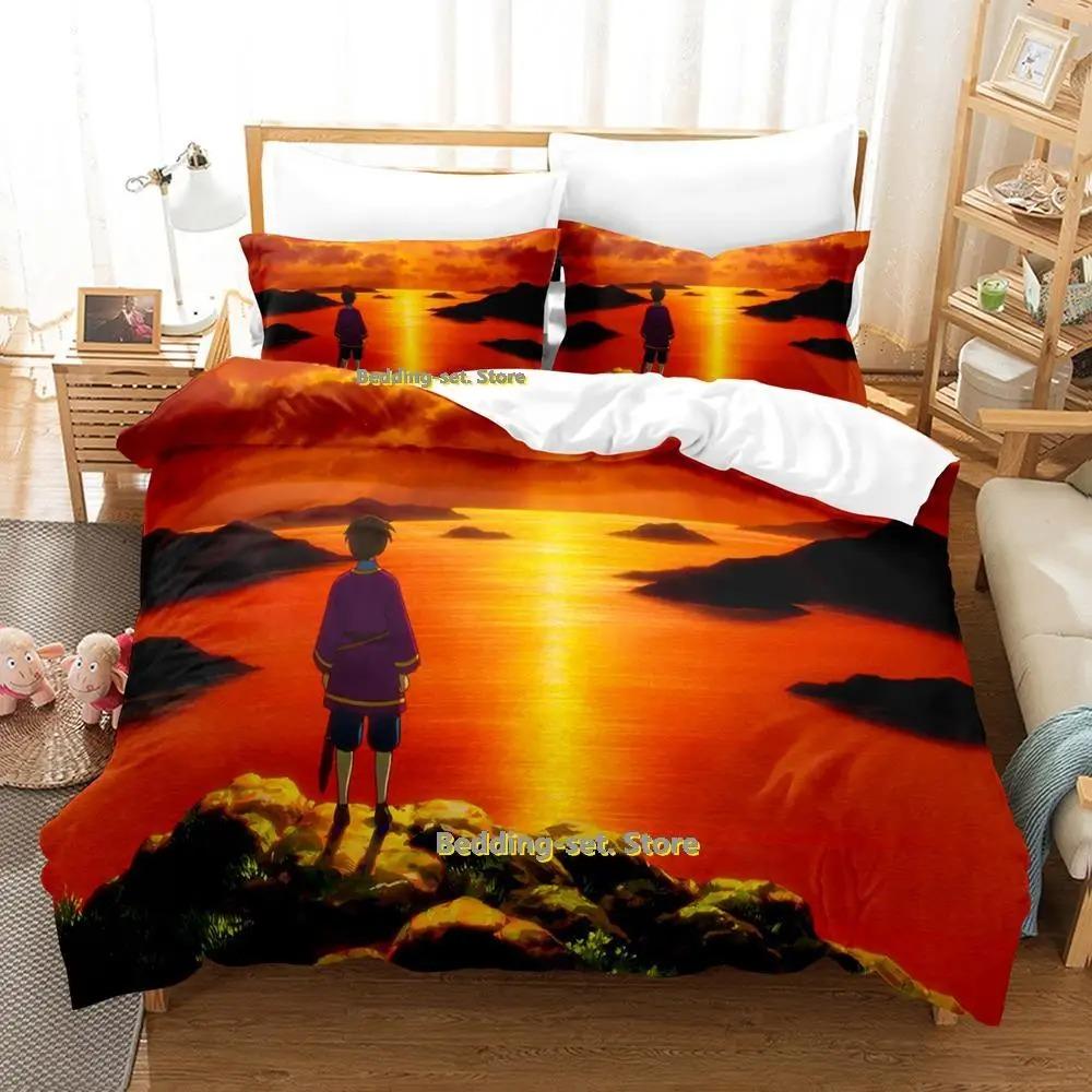 Комплект постельного белья Tales From Earthsea Single Twin Full Queen King Size Bed Set Adult Kids Bedroom Duvetcover Sets Anime Bed Sheet Set