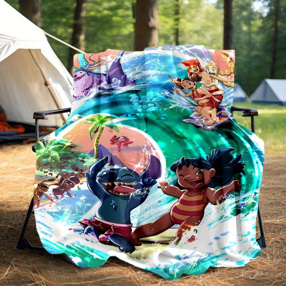 1pc, Lilo & Stitch Blanket, Soft Throw for Home Decor, Gift Idea for Family and Friend, Living Room, Travel, Camping, Car Blankets, Beach, Office Naps