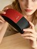 Prada Жесткий футляр для очков с красно-черной вставкой, Портативная коробка для хранения солнцезащитных очков с текстурой кожи, с салфеткой для очков и подарочной коробкой