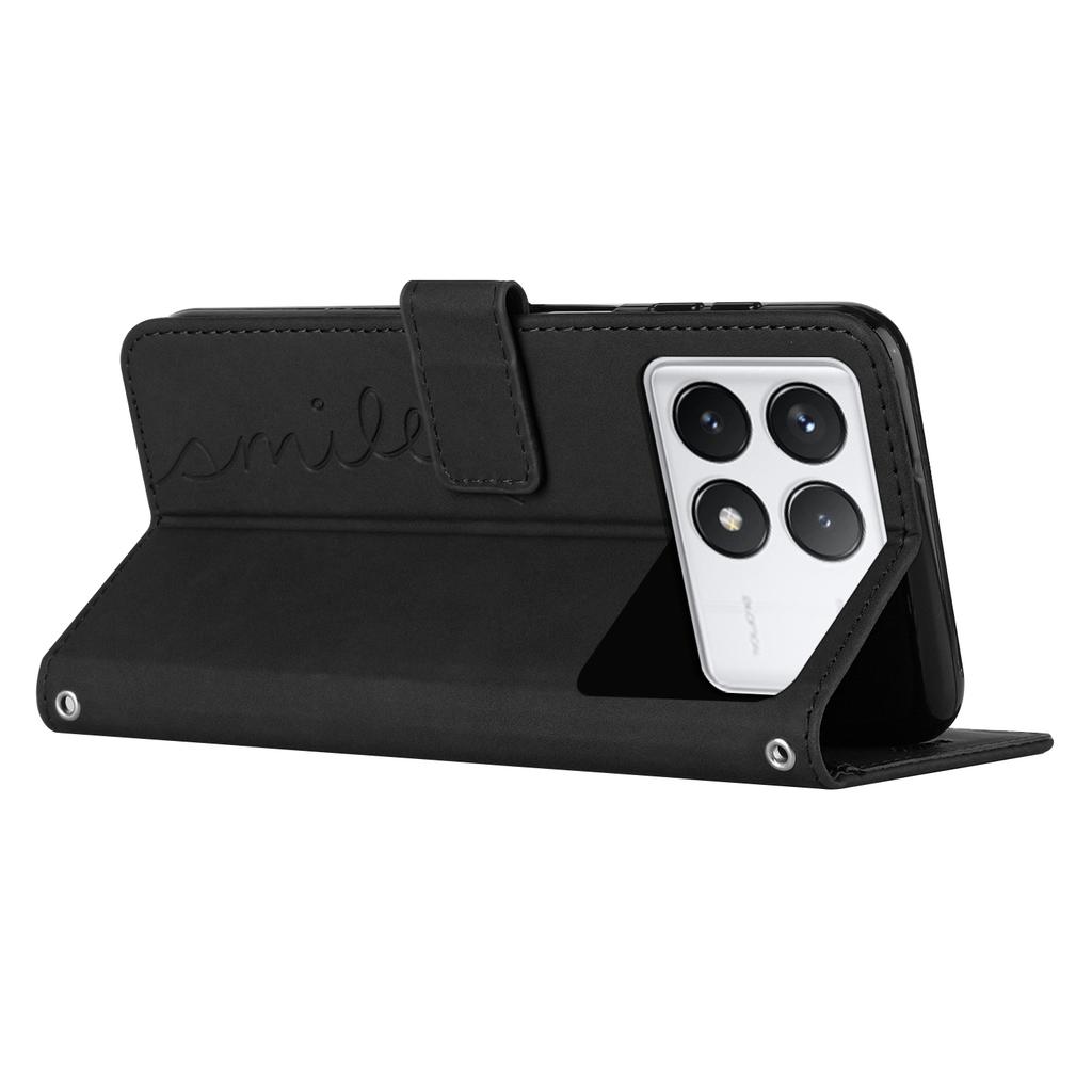 Чехол для Xiaomi Poco F6 Pro 5G/Redmi K70 5G/K70 Pro 5G, устойчивый к царапинам, из ПУ кожи, с магнитной крышкой-кошельком