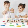 Детская развивающая головоломка, цветная, буквенно-цифровая, когнитивное сопоставление, рыбалка, деревянная настольная интерактивная игра