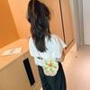 Cute Handmade Kids Straw Bag Flower Shape Woven Crossbody Bag Summer Beach Bag for Children Girls