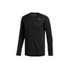 Solid Color Round Neck Quick-Dry Long Sleeve T-Shirt Men Tops Black CV8520