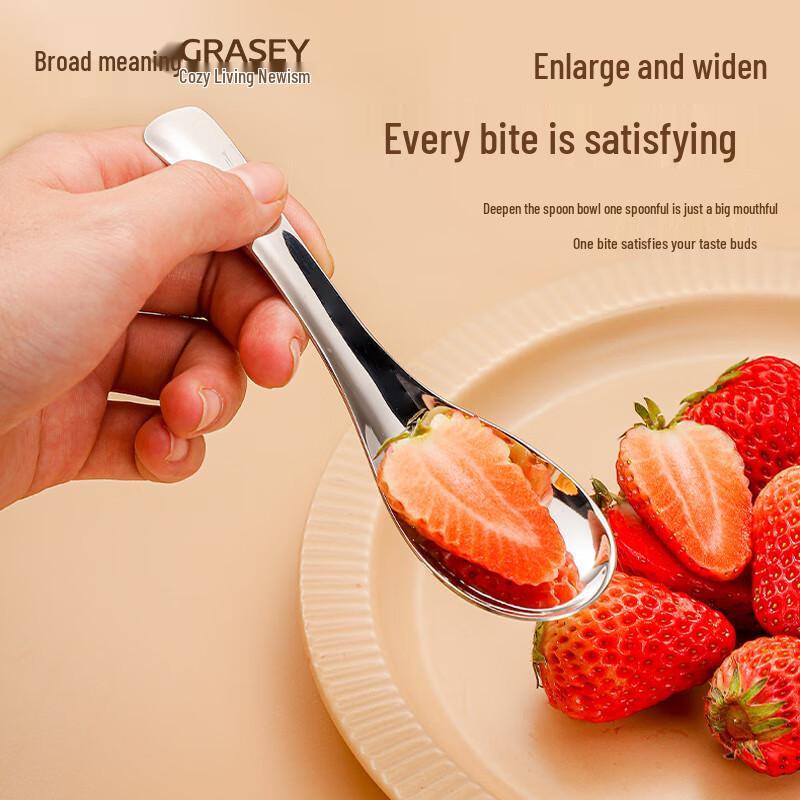 HDST316L Stainless Steel Large Flat Bottom Spoon Set