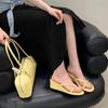 Niche Fairy Style Versatile Toe Slope Heel Flip-flops 2025 Summer New Fashion Holiday Girls Cool Slippers