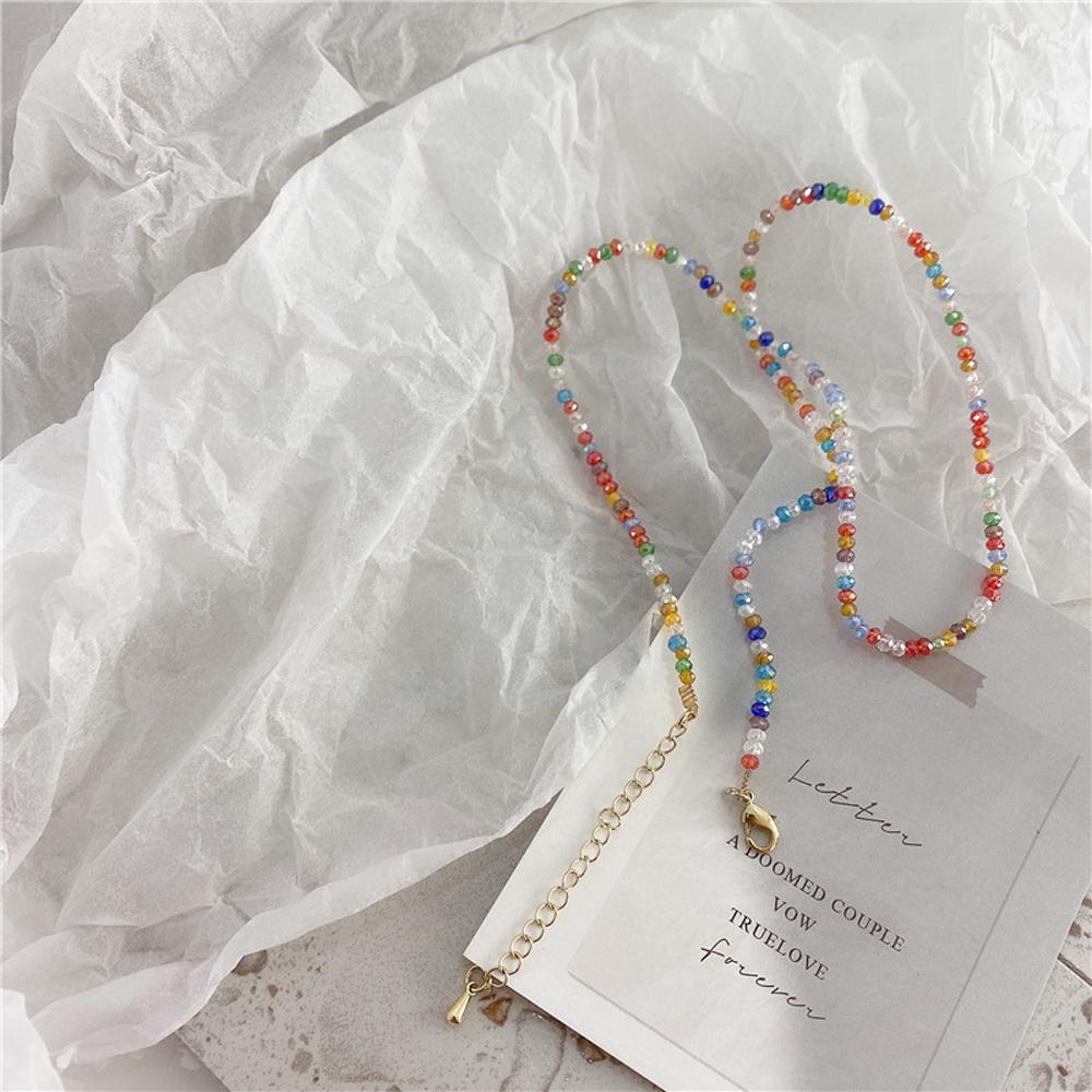 Милое корейское праздничное цветочное женское украшение Ожерелье-чокер из бусин с ромашкой