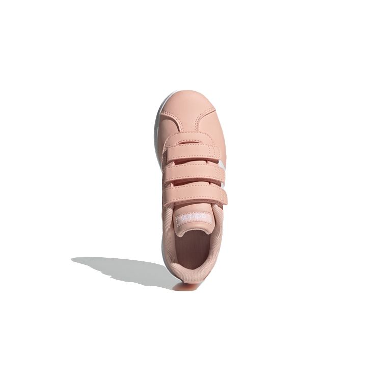 Adidas Vl Court 2.0 Синтетическая кожа Повседневные Легкие Прочные Низкие Кеды для скейтбординга Детские Кроссовки Розовый GZ7664