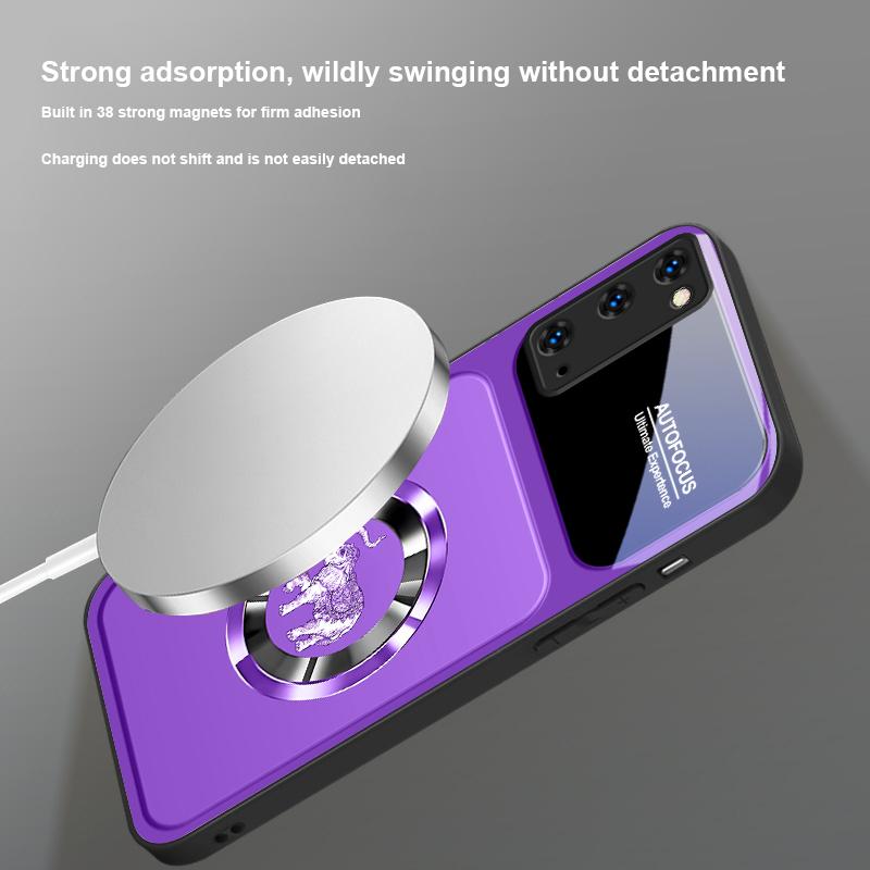 Элегантный розовый слон Для Magsafe Samsung S25 S25 Edge S25Ultra S8 9 10 20 S21 Pro 22 Plus S23 FE S24 Ultra Стеклянный чехол для телефона
