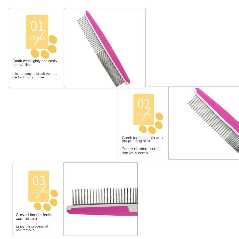 Однорядная расческа для собак и кошек с булавками Товары для животных Инструменты для ухода за шерстью Портативная расческа для домашних животных с открытым узлом