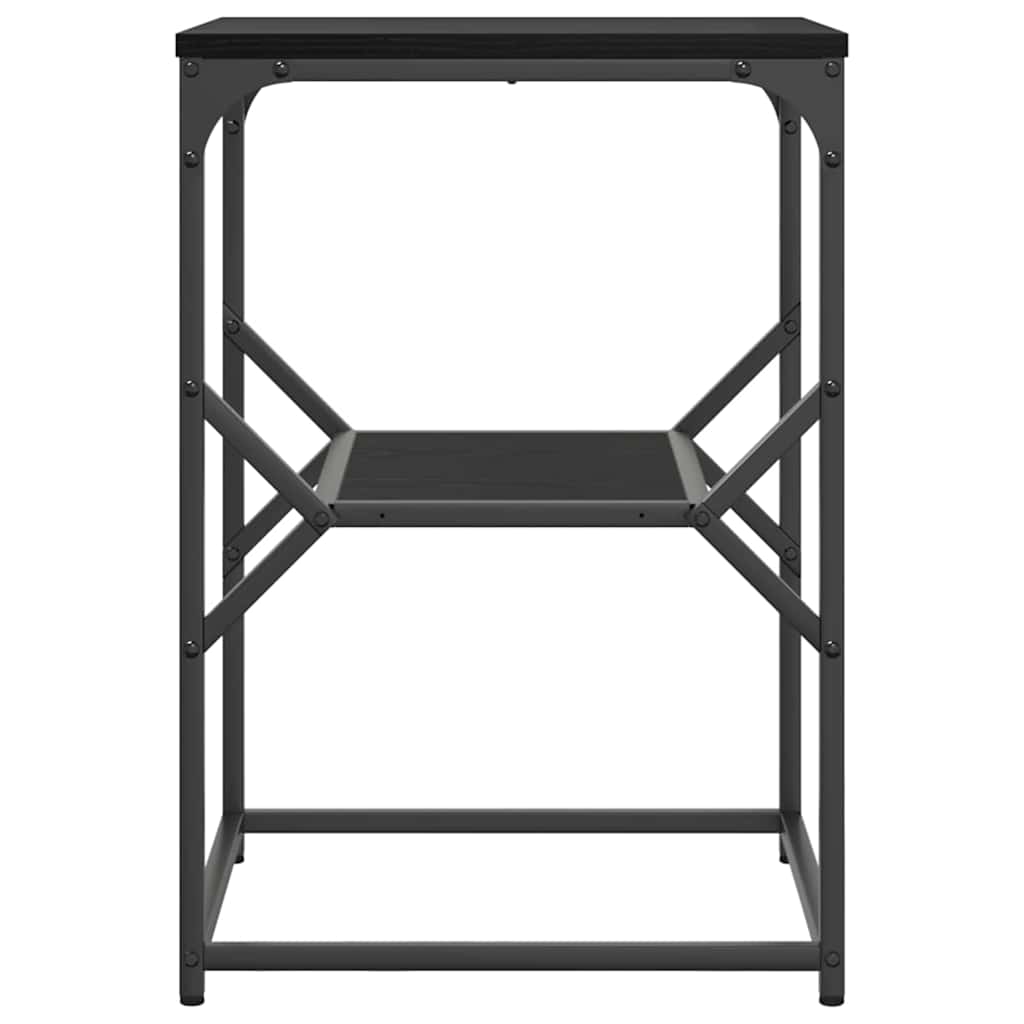 Side Table Black Oak Look 41 x 40 x 60 cm