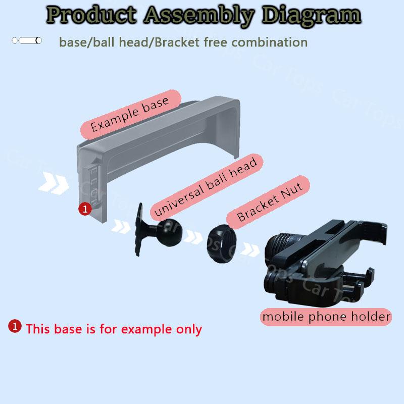 Car Mount for Volkswagen ID.Buzz GTX 2025 12.9" Screen Panel Fixed Base Phone Holder Wireless Charging Phone Stand Car Accessory