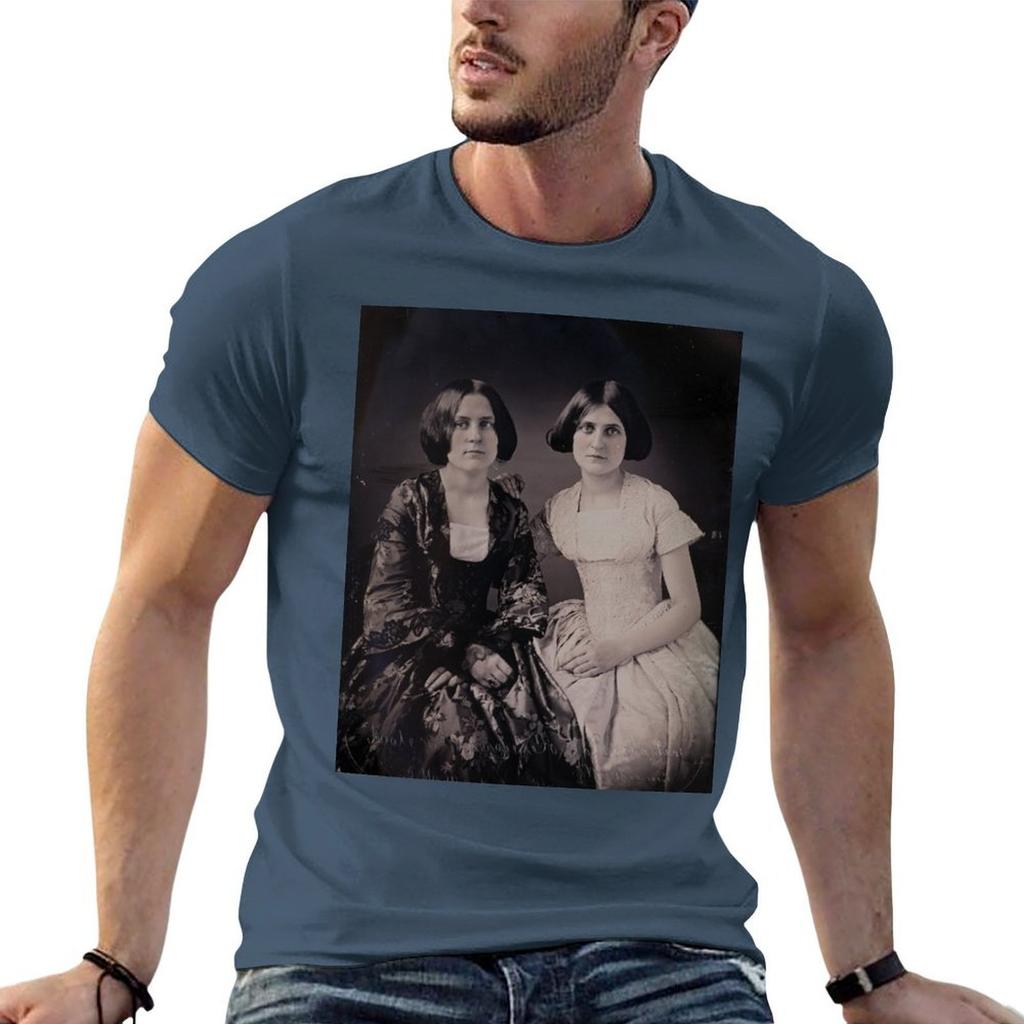 Kate and Maggie Fox () th Century Mediums TShirt Casual Street Style Short Sleeve Tee