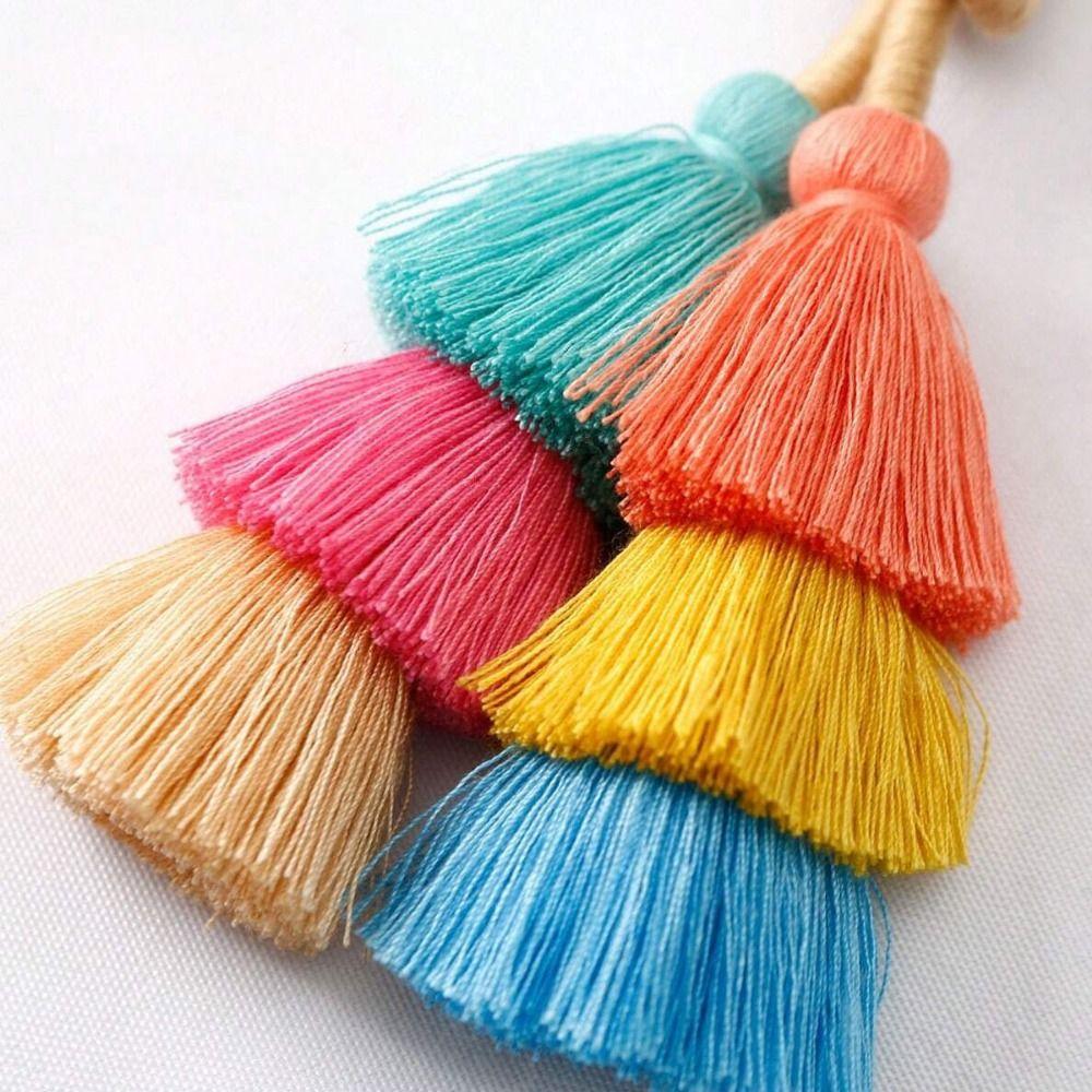 Трендовая трехслойная кисточка-подвеска Богемия Градиентные цвета Брелок Богемия Кисточка Брелок Девочки