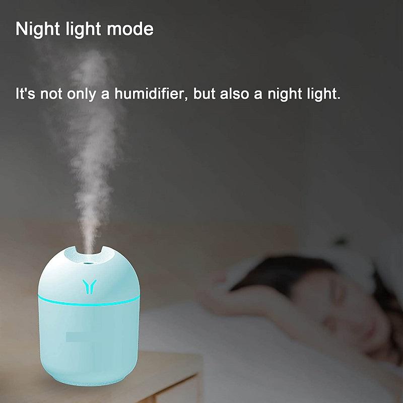 250 мл Мини-увлажнитель воздуха USB Арома эфирное масло Диффузор для дома и автомобиля Ультразвуковой туманообразователь со светодиодной цветной ночной лампой Диффузор
