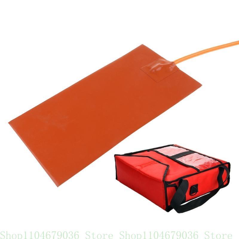 Heating Pad 12V 100W Pizza Hot Delivery Bag Silicone Heating Pad Heating Plate for W/ 65C Thermostat 152X304mm Heat