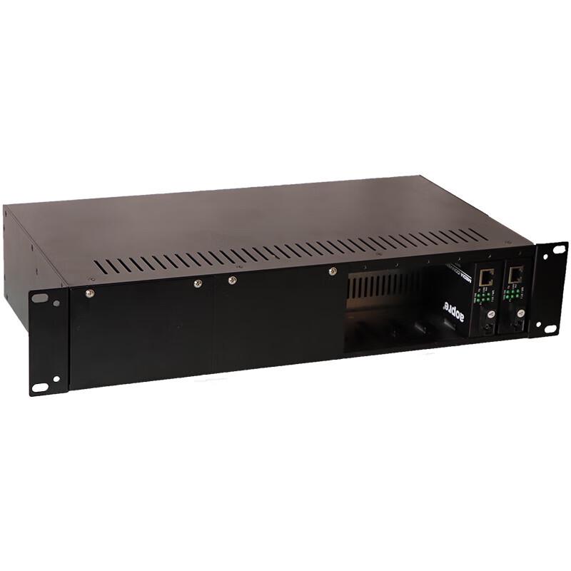Aopre 2U 14-Slot Fiber Optic Transceiver Rack