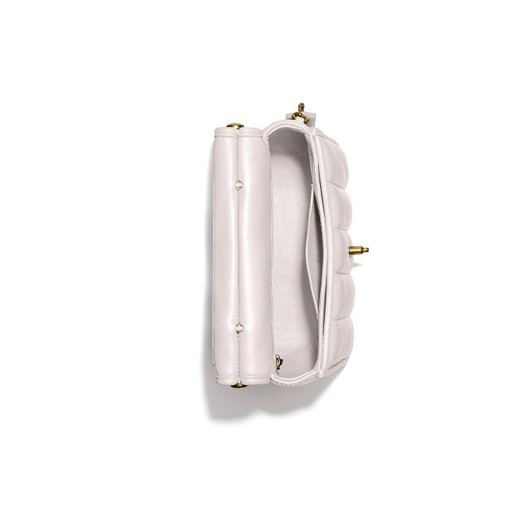 Coach Willis 18 Quilted Top Handle With Removable Shoulder Strap Leather Crossbody Bag Small Women Handbags Pink White C3844-B4HA