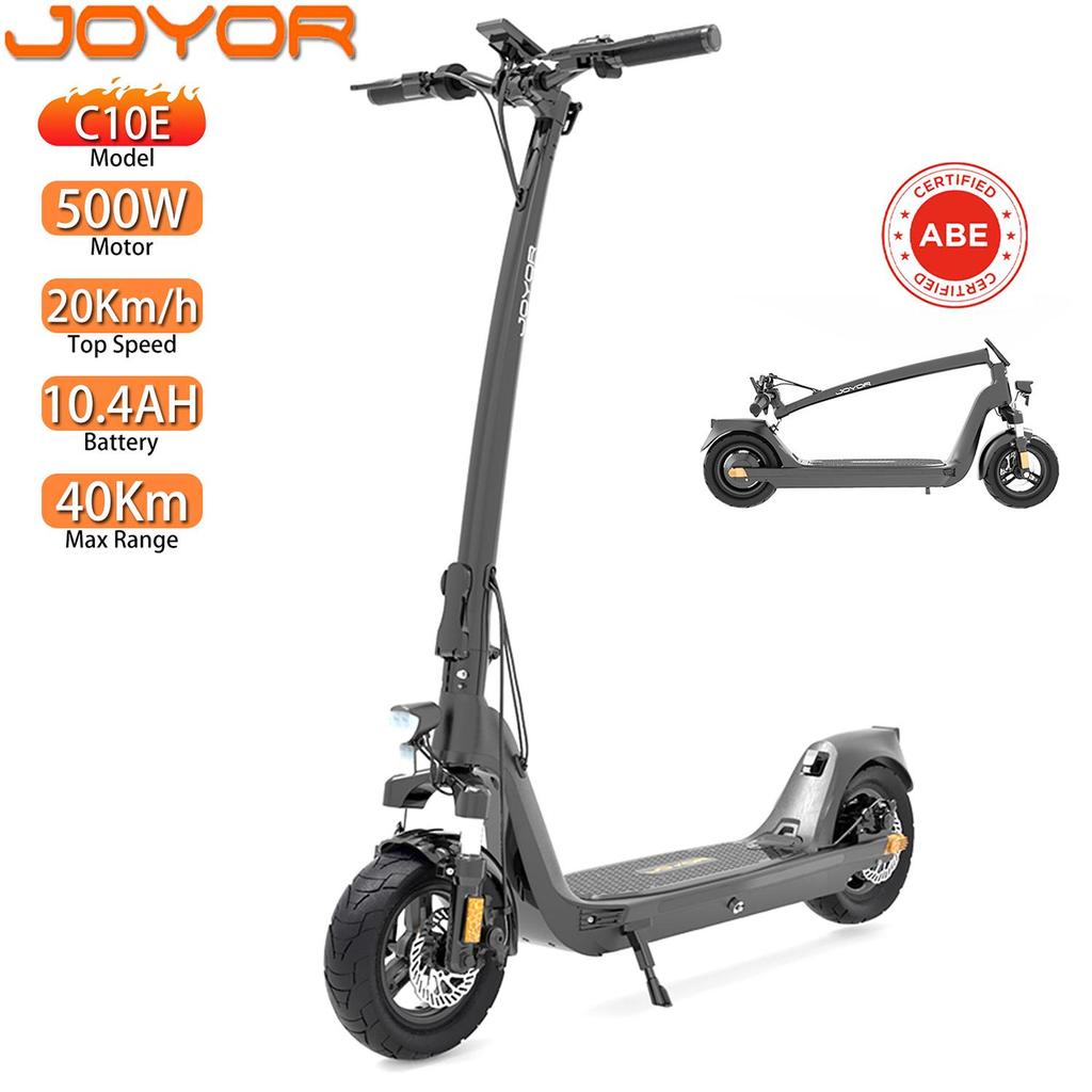 Electric Scooter Foldable Joyor C10E 500W Motor ABE Certification Top Speed 20Km/h 48V 10.4AH Range 40Km Load 120KG