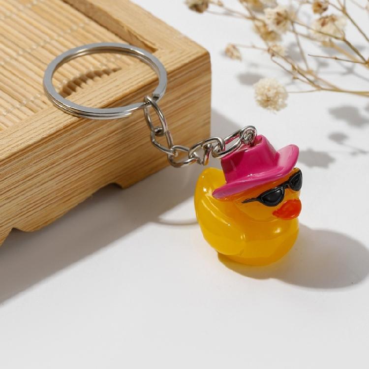 Fun and Vibrant Bag Pendant Creative Duck Pendant Keychain/Ear Rings Decorations