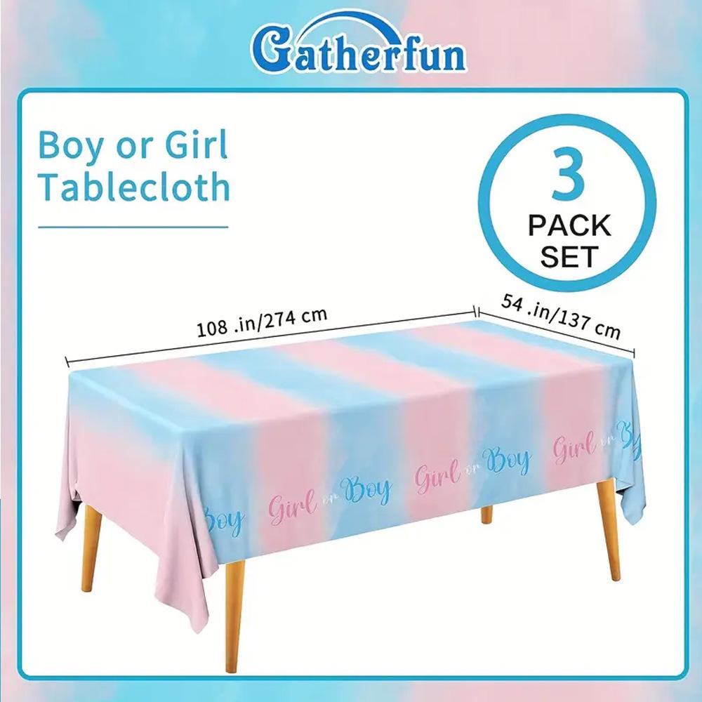 New Style Waterproof PE Birthday Tablecloth - Disposable Party Decoration & Background Cloth