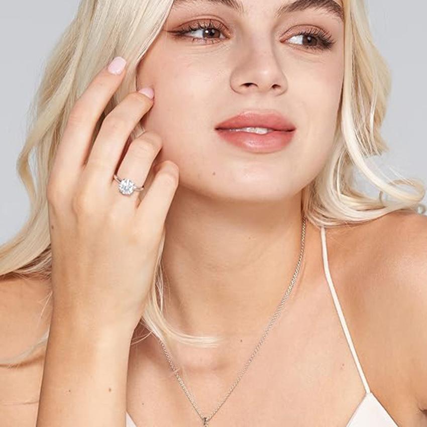 Обручальные кольца с бриллиантами белого цвета 0,5-2,0 карата DE цвета VVS1-VS1 Clarity IGI Lab, белое золото 18 карат, обручальное кольцо с 4 когтями-пасьянсами для женщин