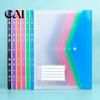 Assorted Color Filing Sleeves Document Bag, 11-Hole Loose-leaf Design, Highly Transparent Sheet Protectors, Protectors for 3 Ring Binders Snap-on