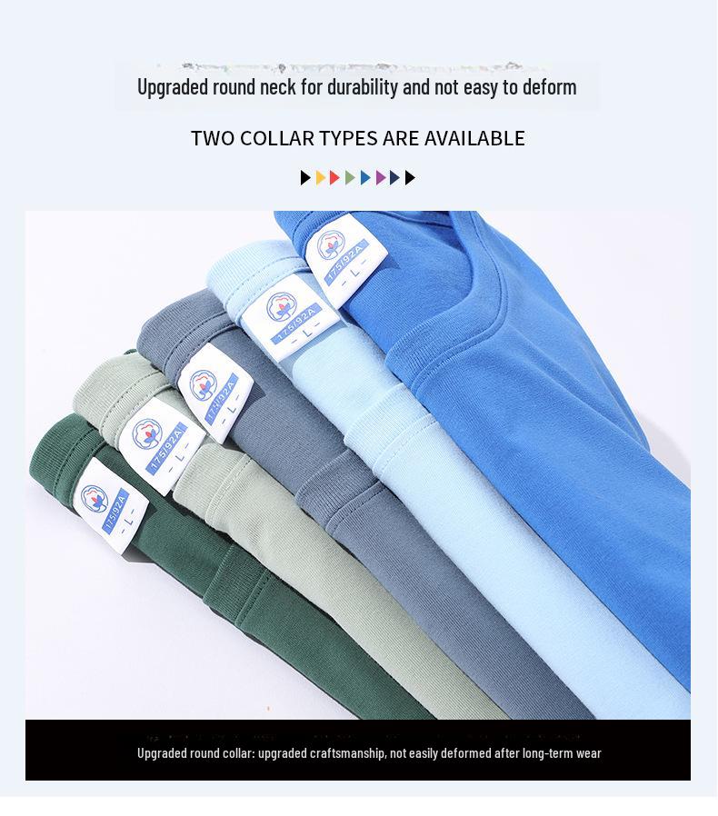 Мужская футболка свободного кроя из чистого хлопка с круглым вырезом и коротким рукавом, лето 2025 г.