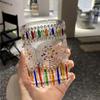 European-Style Coulorful Lines Hand-Painted Lines Woven Crystal Glass Stained Glass Juice Cup Whiskey Glass Personalise Gift