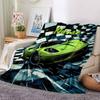 Custom Name Racing Theme Printed Blanket - Perfect for Couch, Bed, Travel & Outdoor Use | Machine Washable, Cozy & Durable.