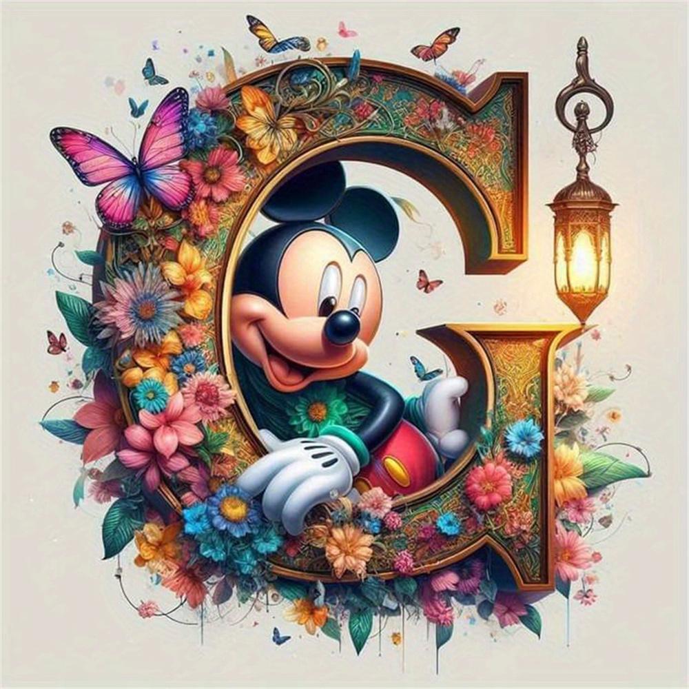 Disney Микки Маус Алмазная Живопись Буквы Мультфильм Алмазная Мозаика Стразы Картинки Минни Вышивка Цветок Настенное Украшение