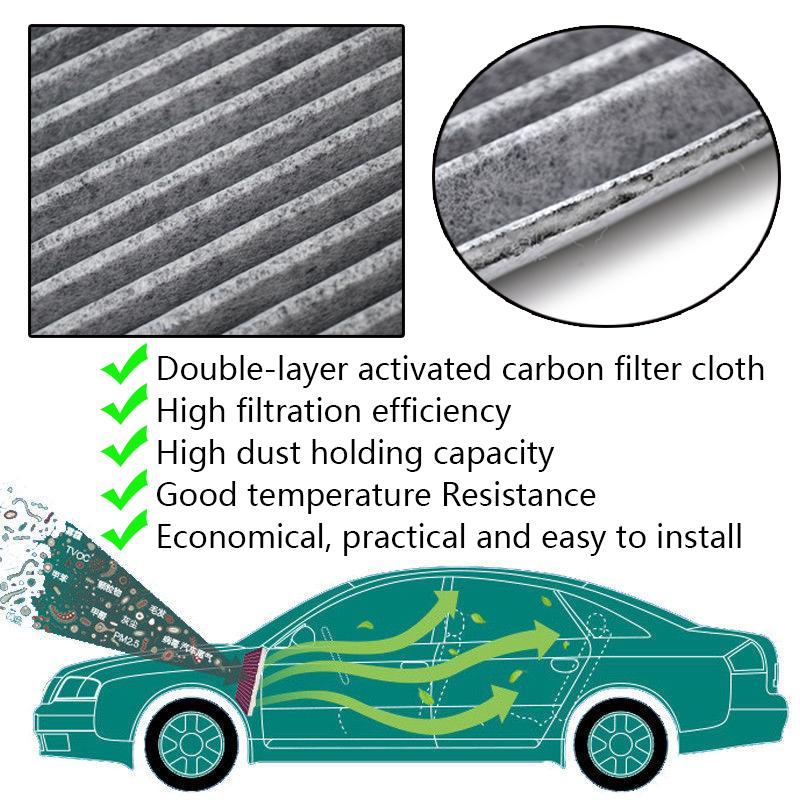 Car Activated Carbon Cabin Air Filter For Holden Colorado Nissan Teana J31 X-trail T30 Infiniti FX35 FX45 Mitsubishi ASX