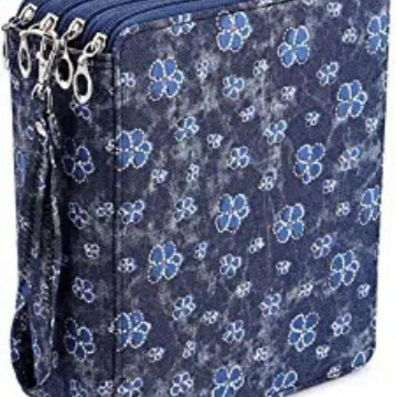 Large Capacity Art Pencil Case With 120/168 Slots PU Leather Handheld Bag Artists Students Sketching Drawing Supplies