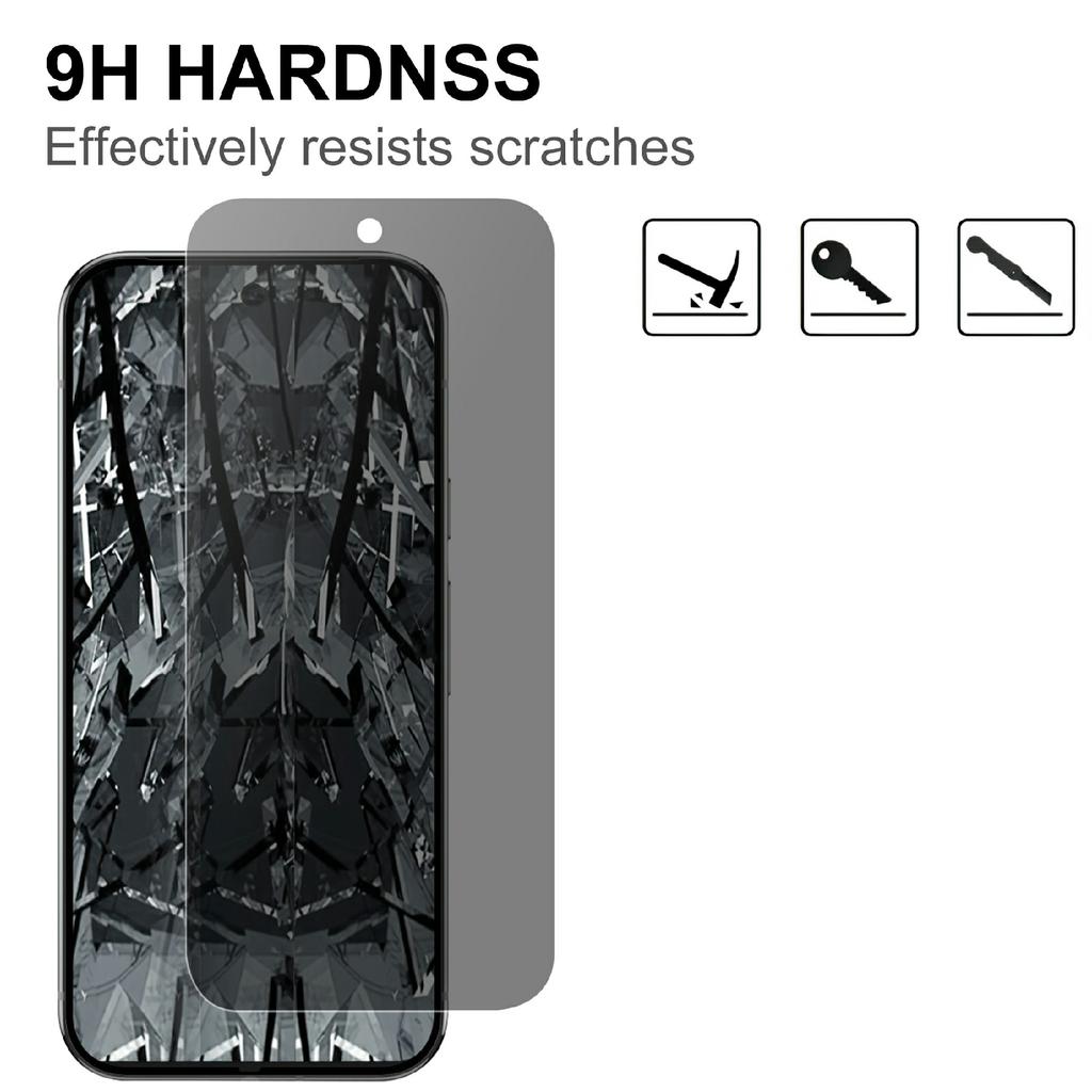 Для Google Pixel 9 Pro XL Защитное стекло для экрана 2.5D Изогнутый край Пленка против шпионажа