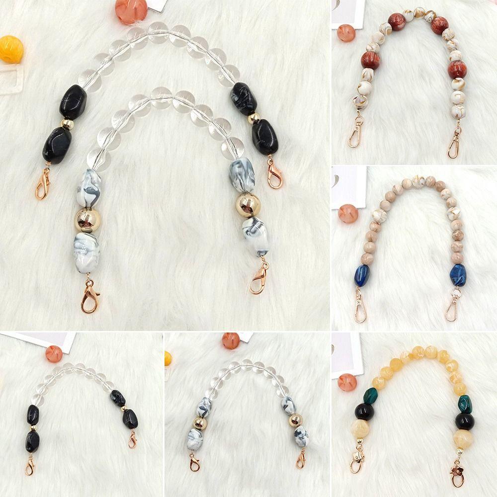 DIY Retro Handbag Chain Colorful Replaceable Bags Belt Resin Extension Bead Chain Phone Case Accessories