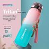 High-Value Gradient Water Bottle: Portable Plastic Cup for Sports & Fitness - Unisex Design for Summer Students & Trendsetters