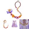 Tangled Rapunzel Fairy Tale Princess Gown For Kids Perfect For Cosplay And Parties