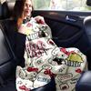 1pc Dessert Design Hello Kitty Blanket, Home Decor, Gift Idea, Suitable for All Seasons,Living Room, Travel, Camping, Car Blankets, Beach, Office Naps