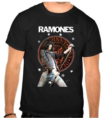Черная футболка с логотипом рок-группы Ramones -1232-