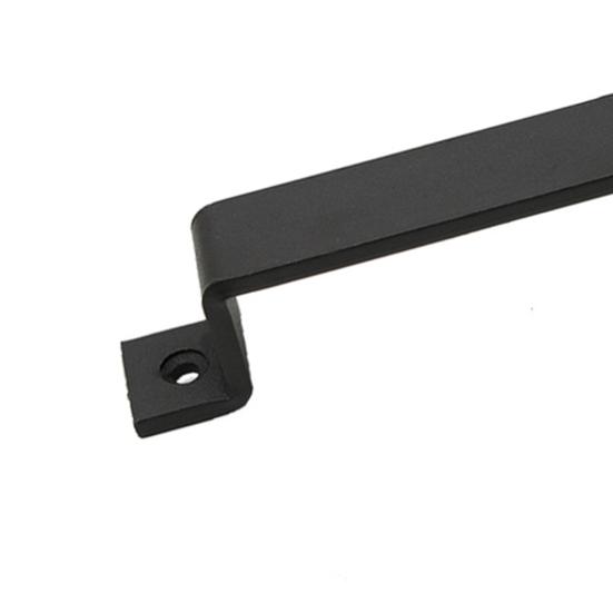 Ручка двери сарая с двойными отверстиями и винтами, прочная несущая нагрузка, матовая черная металлическая фурнитура, сверхмощная ручка для деревянных дверных ворот, ручка для дома