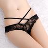 Сексуальное сексуальное нижнее белье, женские кружевные жаккардовые прозрачные сексуальные трусики с низкой талией и тонким ремешком, стринги с перекрестным ремешком