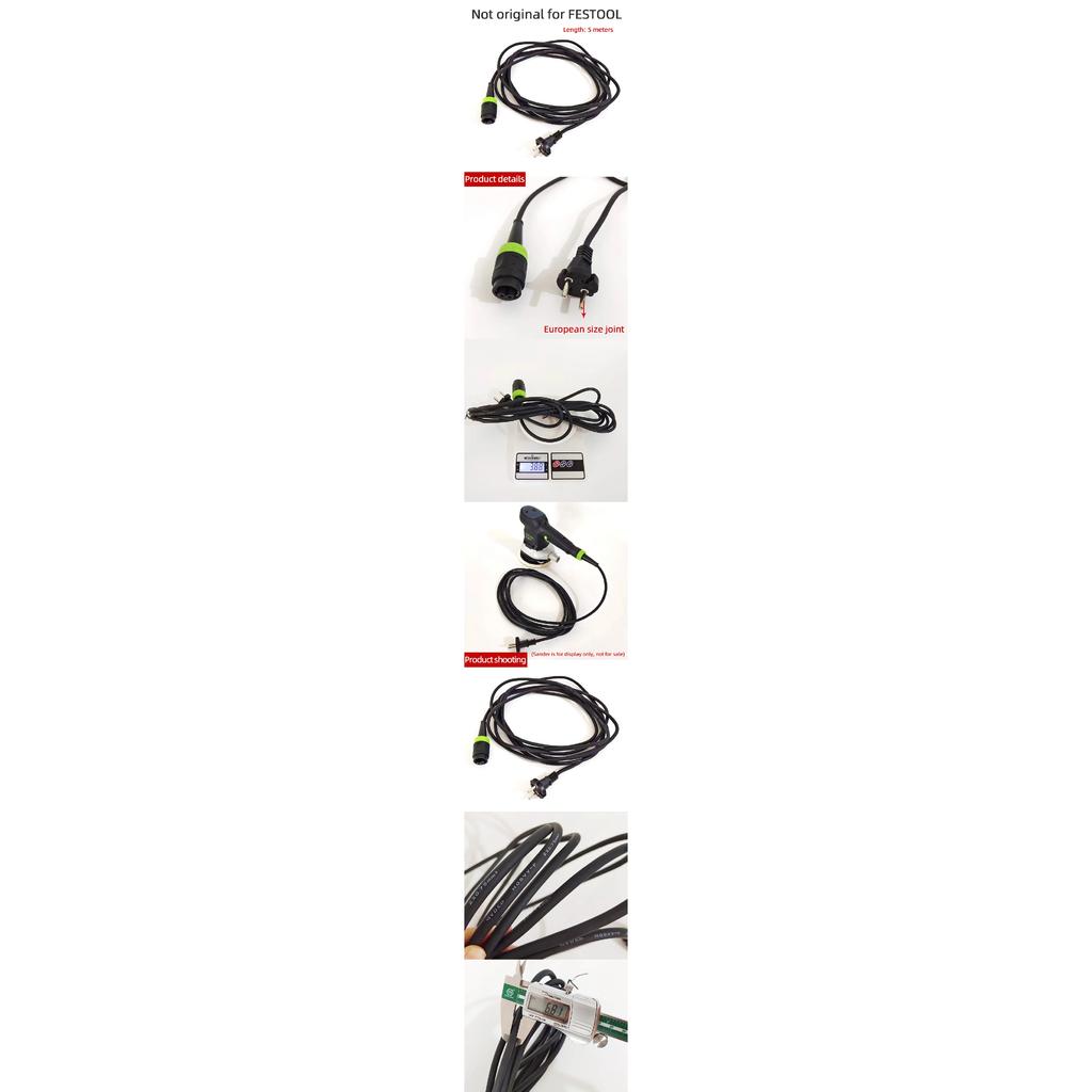 FESTOOL Dry Grinder Power Cable - Replacement Electric Wire for Rotary Sander