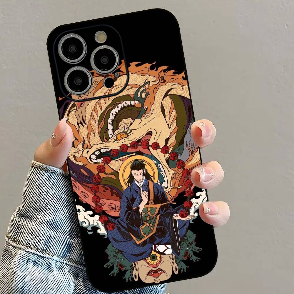 Чехол для телефона с аниме J-Jujutsu K-Kaisen для iPhone 16 15 14 13 12 11 PRO MAX PLUS Mini, мягкий ТПУ, приятный для кожи