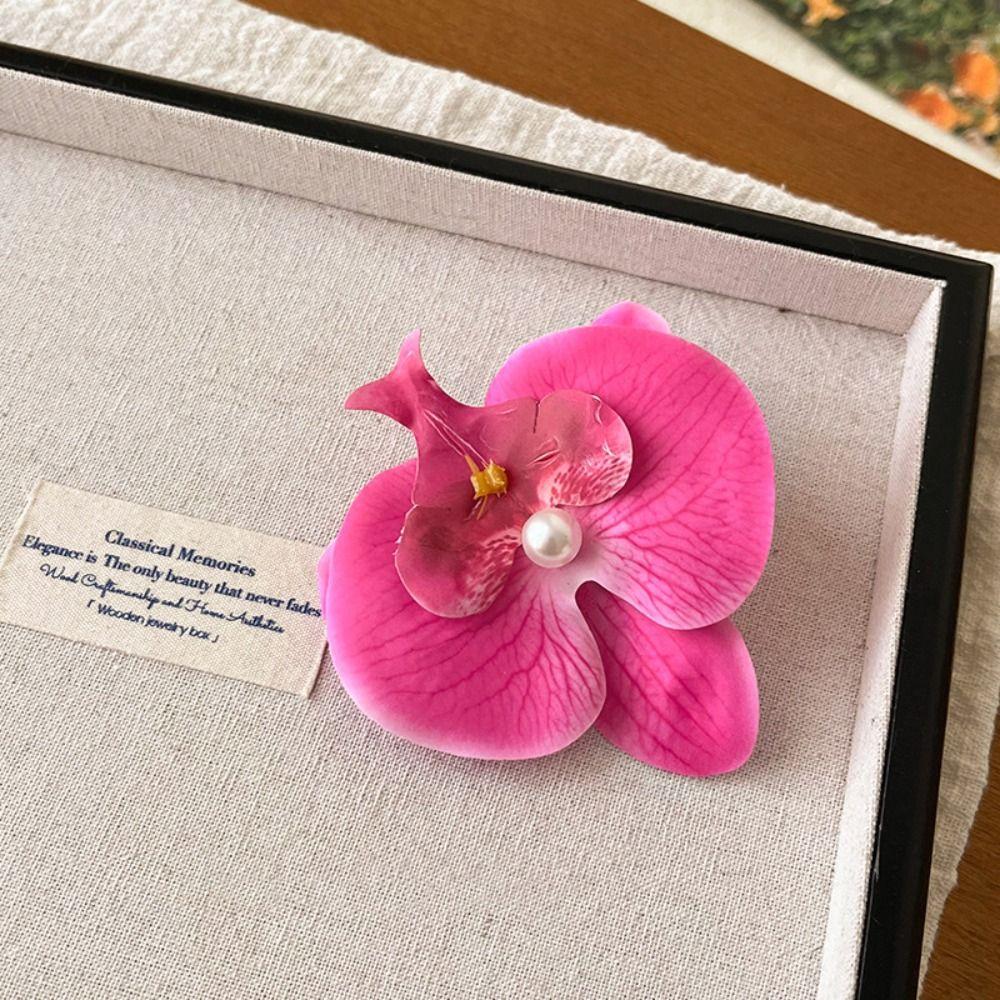 Butterfly Orchid Orchid Flower Hairpin Pearl Girl Hair Clip Sweet Flower Hair Clip Women