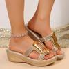Fashion Women Slippers Beach Hawaiian Luxury New Slippers Casual Platform Wedge Shoes Woman Flip Flops Metal Buckle Sandals Slides Women