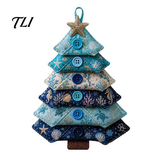 Step by Sewing Project DIY Quilted Fabric Tree Kit, Halloween Craft Fall Crafting Kits for Adults Handmade Christmas Hanging Ornament Holiday