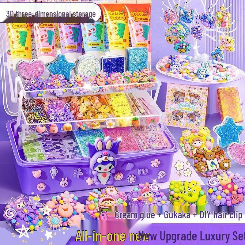 Luxury Edition Girls' Cream Glue Toy Set