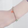 BONBEAU Multiful enamel motive silver charms Bracelet Cute motif charm crystal ball bracelet